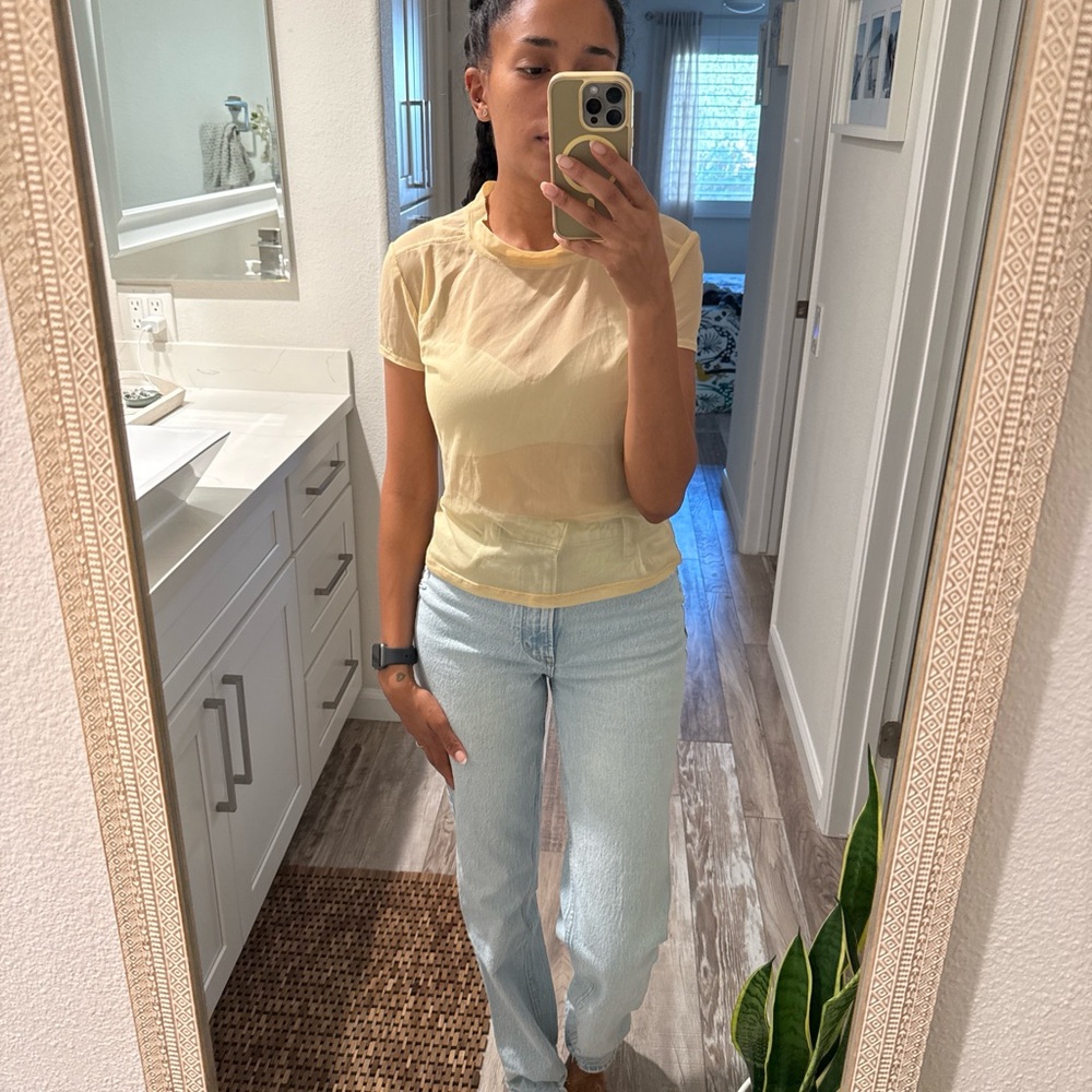 Sheer Yellow Top